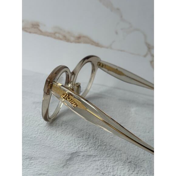 Loewe Translucent Beige Round Sunglasses